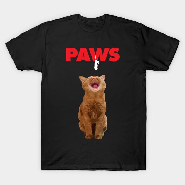 Funny Paws Cat T-Shirt by Funnyology